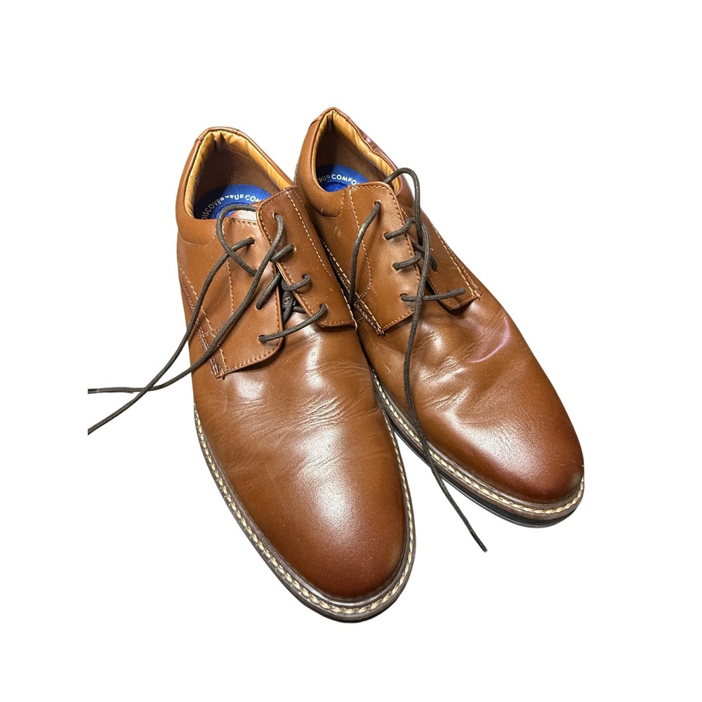 Nunn Bush Mens Discover True Comfort Brown Leather Derby Shoes 10 D‎ 81417-221